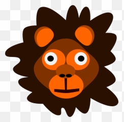 Lion Face Clipart - Lion Emoji,Lion Face Emoji