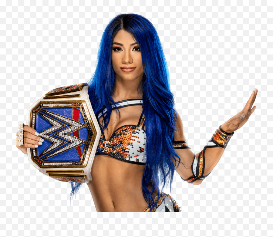 Sasha Banks - Sasha Banks Smackdown Champion Render Emoji,Sasha Banks Vs Bayley Vs Charlotte Vs Becky Lynch Nxt Emojis