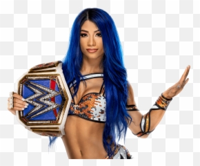 Sasha Banks - Sasha Banks Smackdown Champion Render Emoji,Sasha Banks Vs Bayley Vs Charlotte Vs Becky Lynch Nxt Emojis