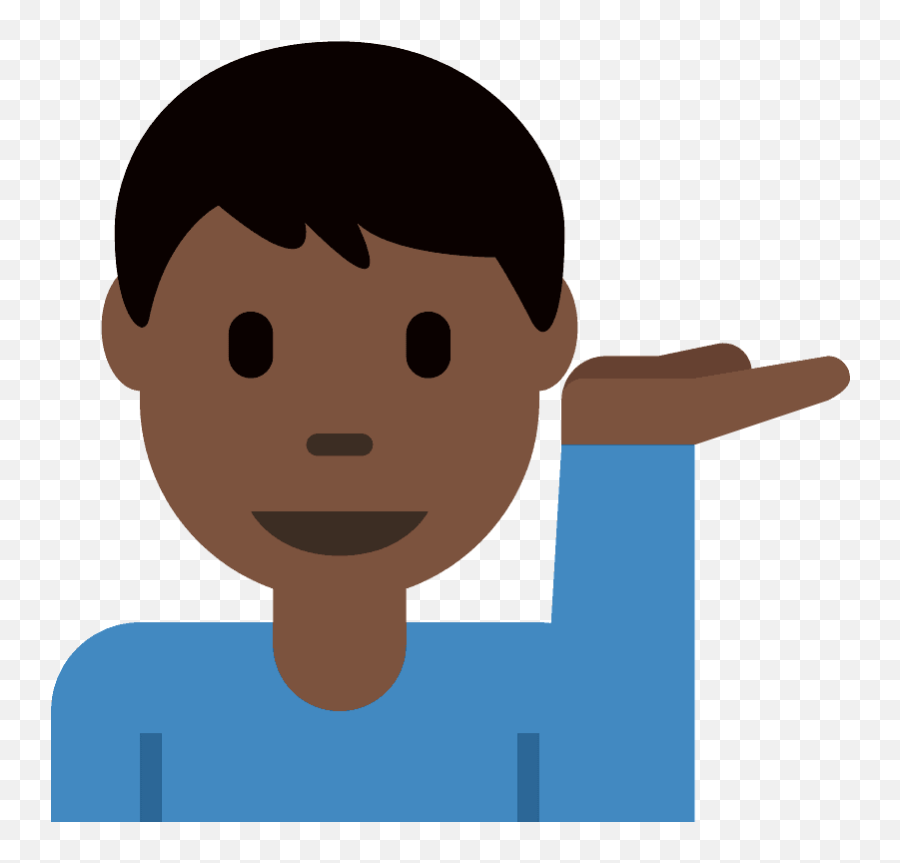 Man Tipping Hand Emoji Clipart - Black Shrugging Shoulders Emoji,Male Emoji