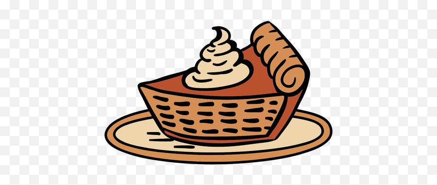 Hand Drawn Pumpkin Pie On Plate - Artificial Cream Emoji,Pancake Emoji 512x512