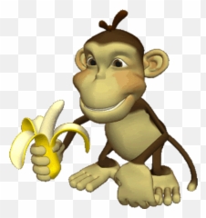 Monkey Gif - Monkey Eat Cartoon Gif Emoji,Internet Gorilla Emoticon