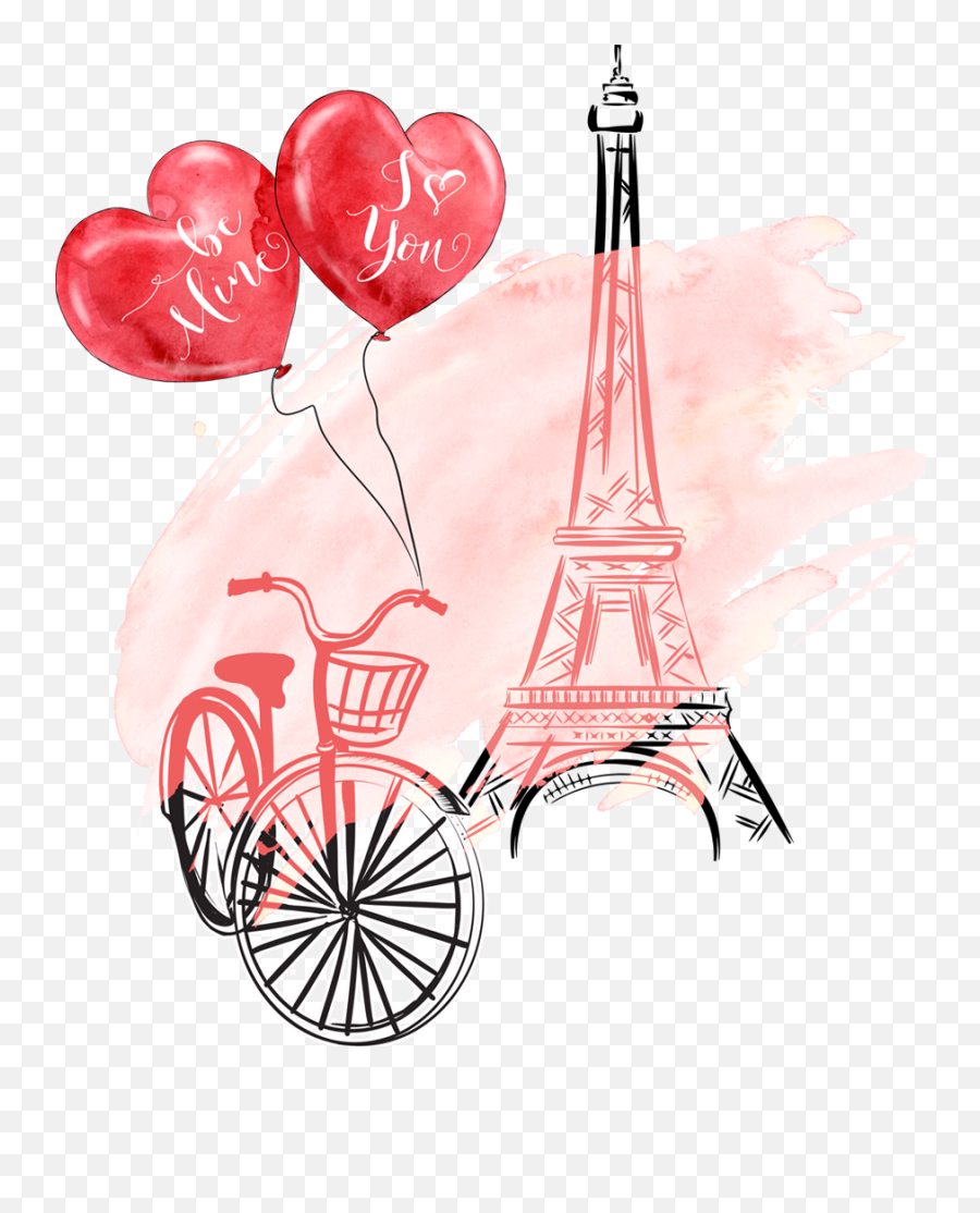 Papel De Parede De Arte Doodle Art - Eiffel Tower Cartoon Floral Emoji,Eiffel Tower Emoji Iphone
