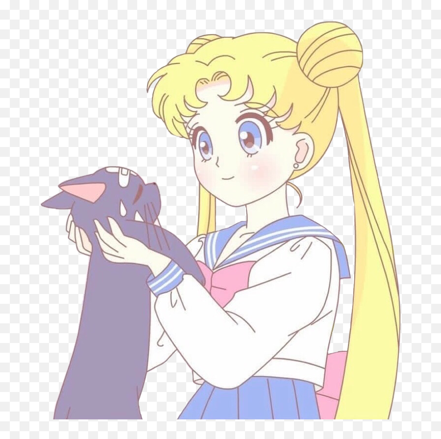 Aesthetic Sailor Moon Luna Png - Largest Wallpaper Portal Emoji,Discord Emojis Sailor Moon