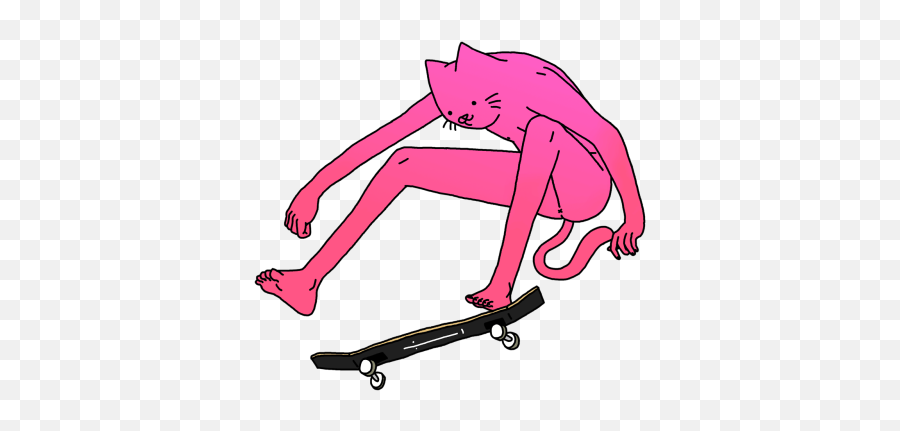 Skate Art Skateboard Art Cat Illustration - Skateboard Cat Art Emoji,Skateboarding Emoji