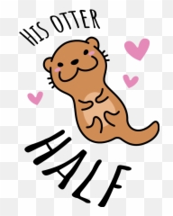 Cute Otters In Love With Text Matching Shirts For Couples Emoji,Otter Sticker Emoji