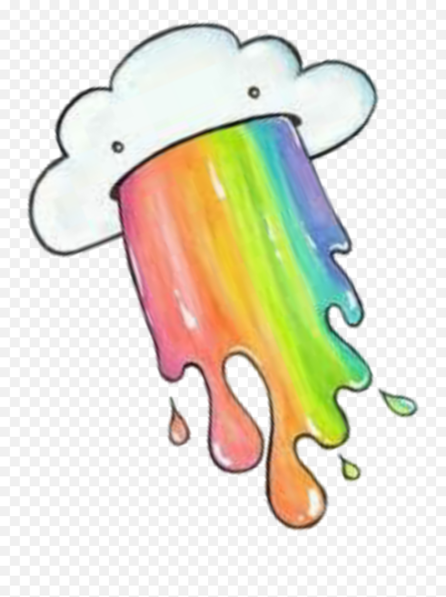 Cloud Rainbow Rainbow Cloud Sticker By Cockney - Sketch Emoji,Emoji For Throwing Up