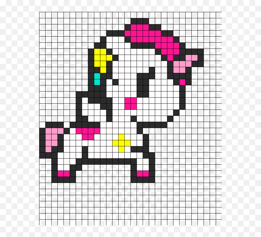 Tokidoki Unicorno Stellina Bead Pattern - Maggie Simpson En Cuadriculado Emoji,Perler Bead Emoji Template