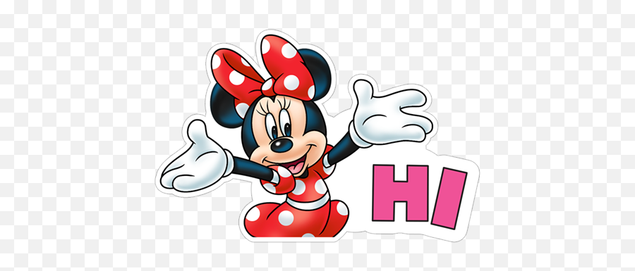 Minnie Mouse Stickers Minnie Mouse - Hi Mickey Mouse Emoji,Viber Emoticons Android Free Download