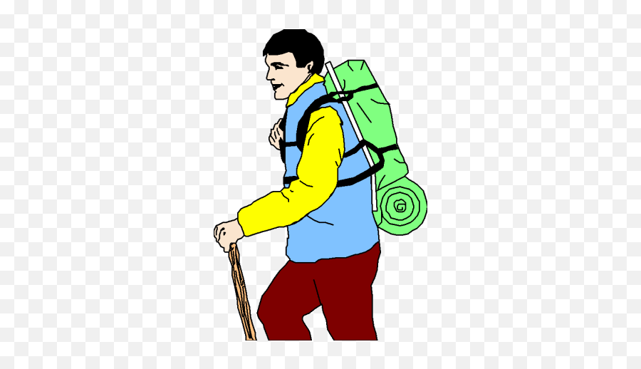 Hiker Clipart Animated Hiker Animated - Hiking Gif Clipart Emoji,Backpacking Emoji