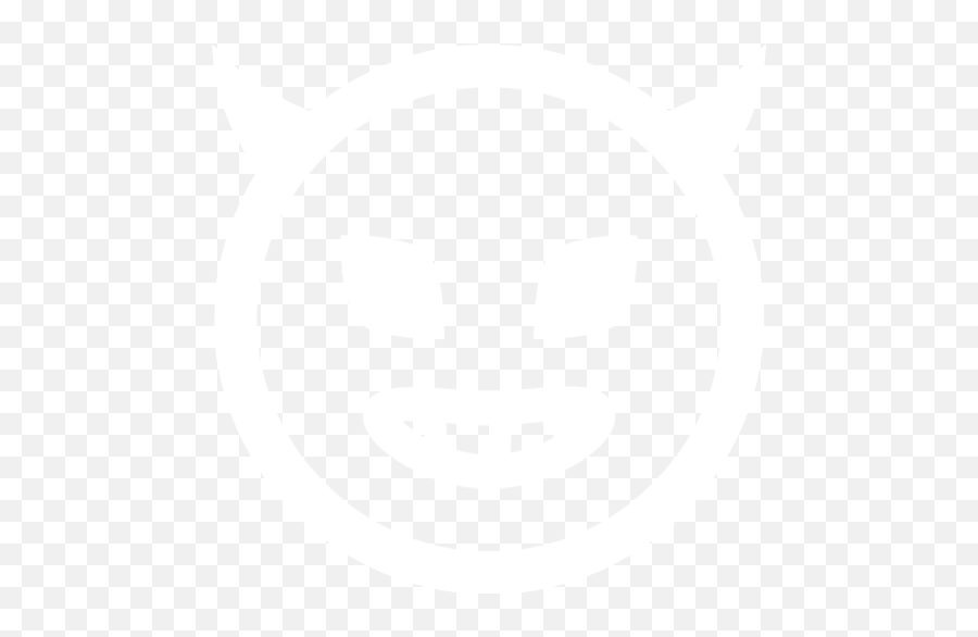 White Evil Icon - Free White Emoticon Icons Black And White Evil Icon Emoji,Evil Emoticon Facebook