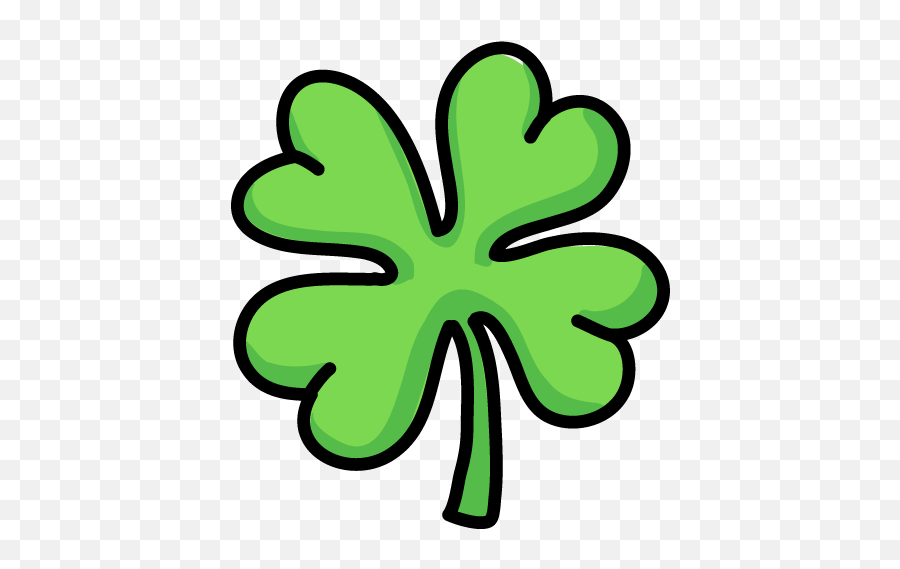 Clover Icon - Lucky Shamrock Black And White Emoji,Emojis Png Clover
