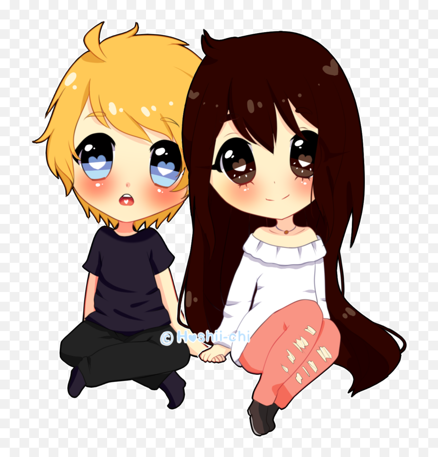 Anime Couple Love Png Clipart Png Mart - Fictional Character Emoji,