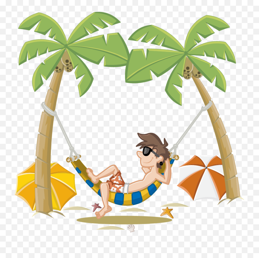 Download Summer Holiday Beach Cartoon Free Photo Png Clipart - Animated Coconut Tree On Beach Emoji,Milky Bunny Rabbit Emoticons