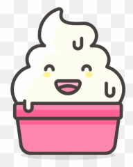 Icecream Emoji Icon Of Colored Outline - Ice Cream Lucu Kartun,Icecream Emoji