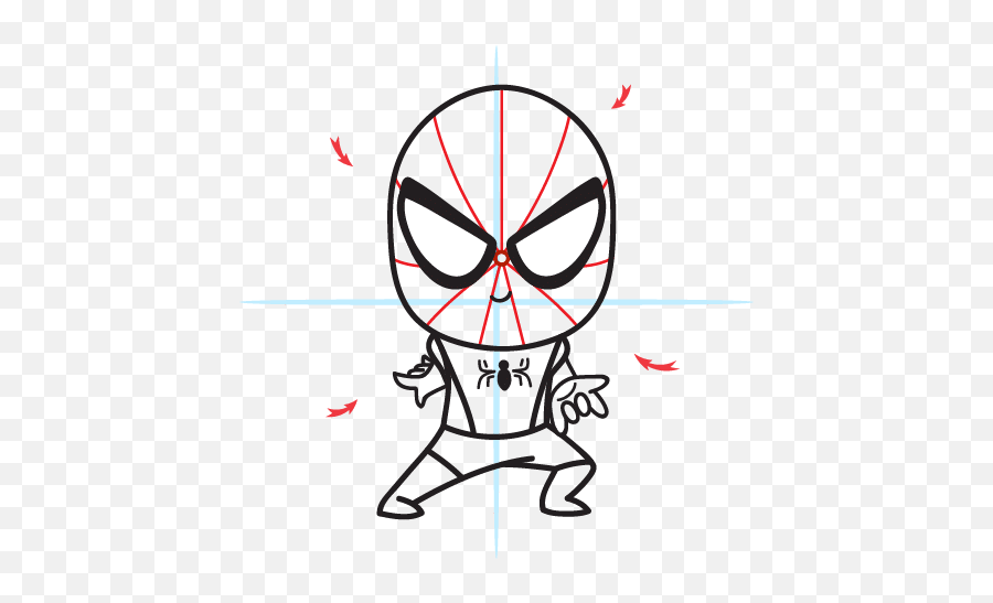 How To Draw Spiderman - Draw Spierman Step By Step Easy Emoji,Spiderman Eye Emotion