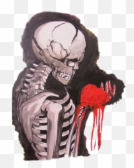 Brokenheart Skeleton Broken Heart - Broken Heart Sad Skull Emoji,Broken Heart And Skull Emoji