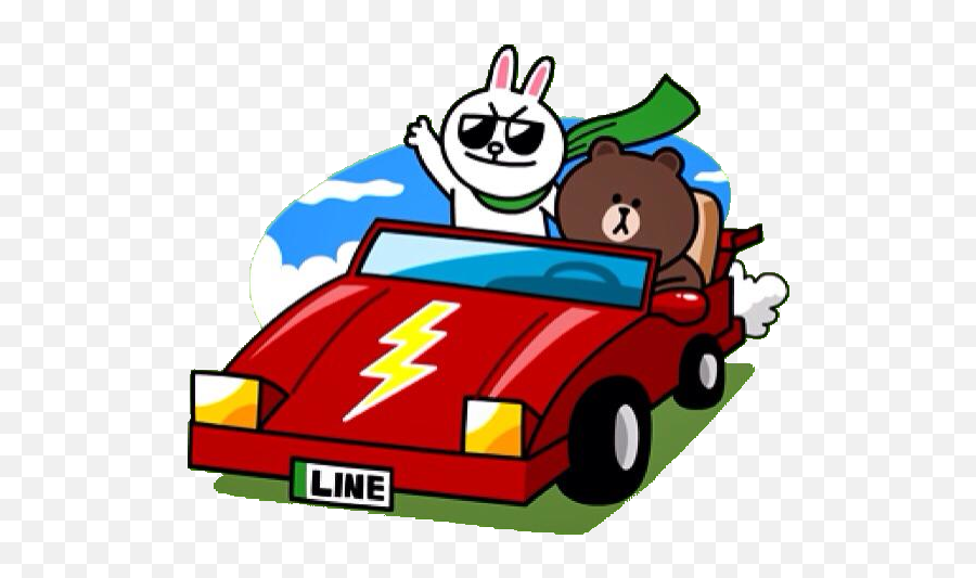Pin - Cony And Brown New Car Emoji,Lovely Dovey Japanese Emoticon