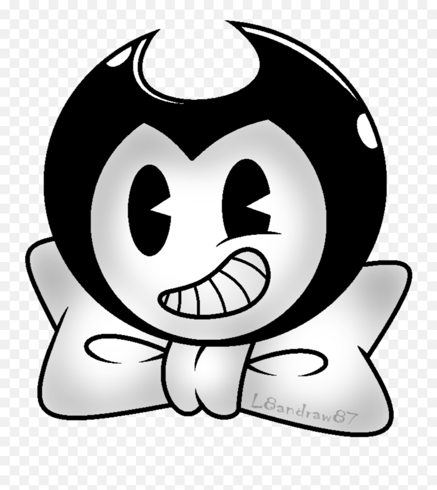 Mq Black Face Emojis Emoji Sticker By Marras - Easy Creepy Drawings Bendy,Black White Face Emojis
