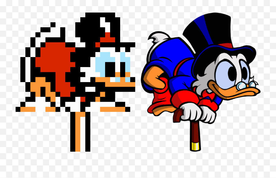 Then - Scrooge Ducktales Nes Emoji,Is Scrooge Mcduck A Red Emoji