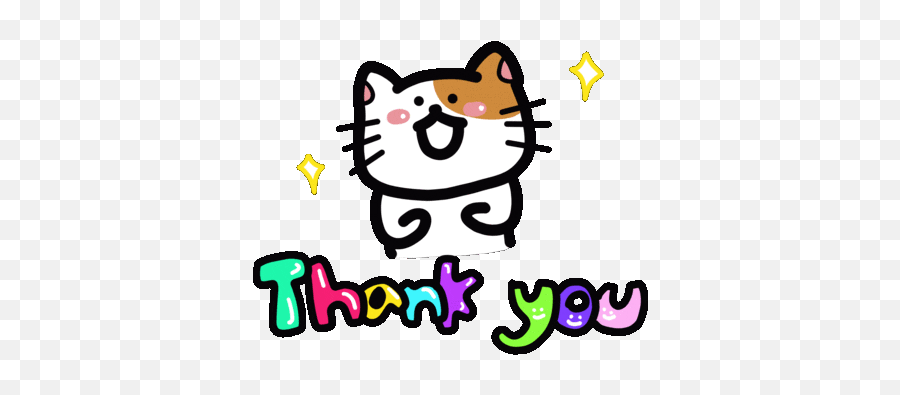 Cat Thank You4 Emoji,Cartoon Cats Different Emotions