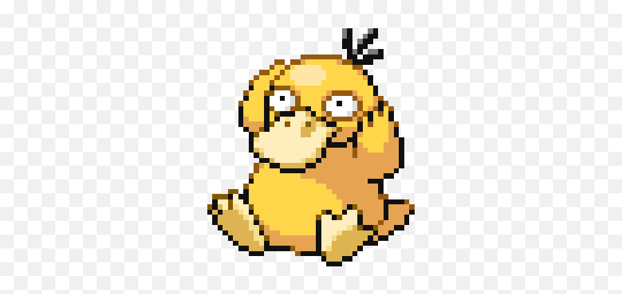 Psyduck - Pokemon Black And White Wiki Guide Ign Pixel Art Psyduck Emoji,Emojis 8bit