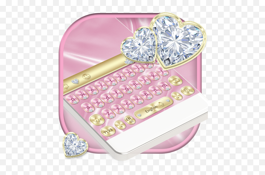 Luxury Pink Silk U0026 Diamonds Keyboard - Apps On Google Play Office Equipment Emoji,Diamon Emoji