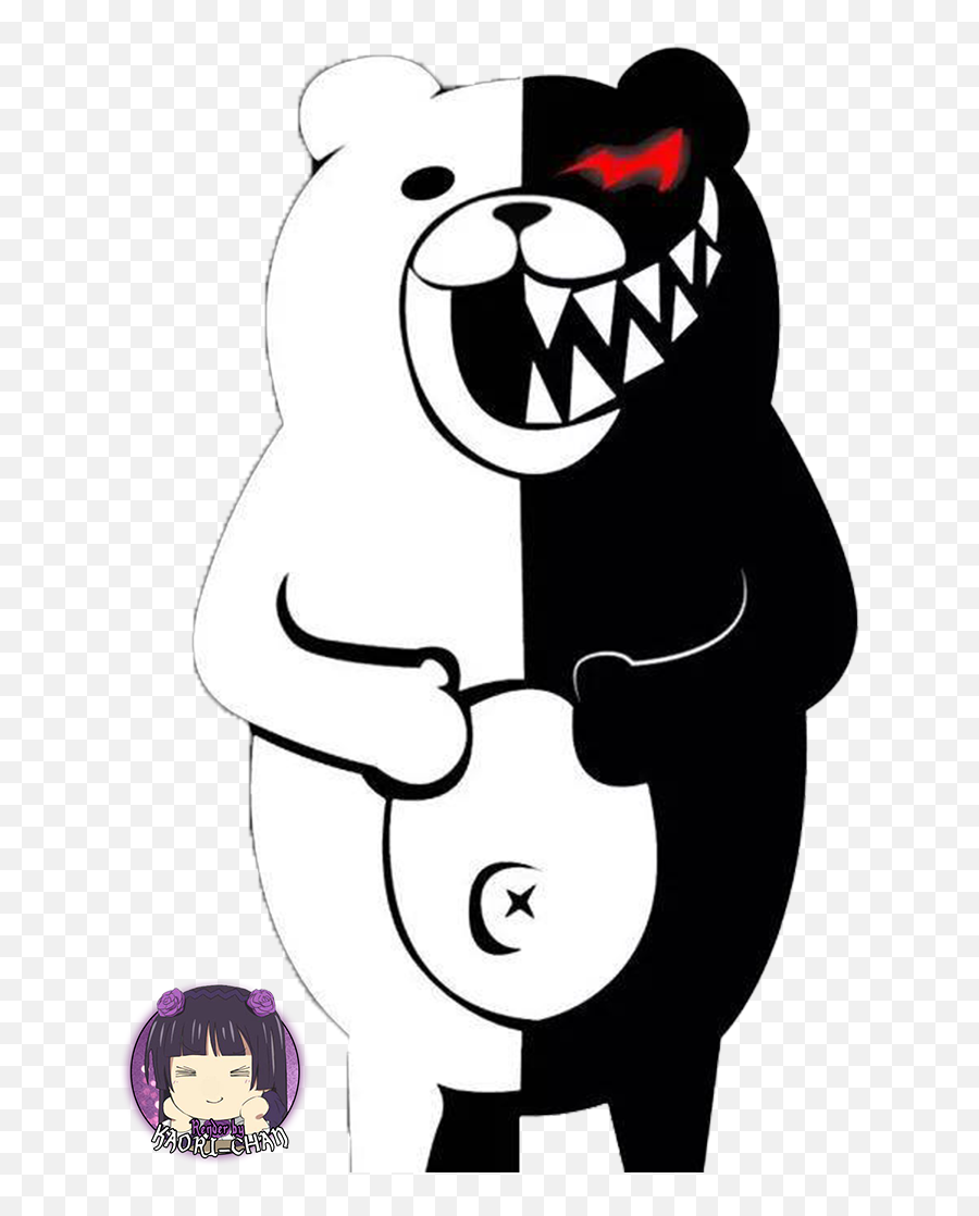 Png - Monokuma Danganronpa Hd Emoji,Japanese Emoticon Monokuma