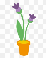 Purple Bloom Flower In Pot Clipart Free - Flowerpot Emoji,Purple Squash Emoji