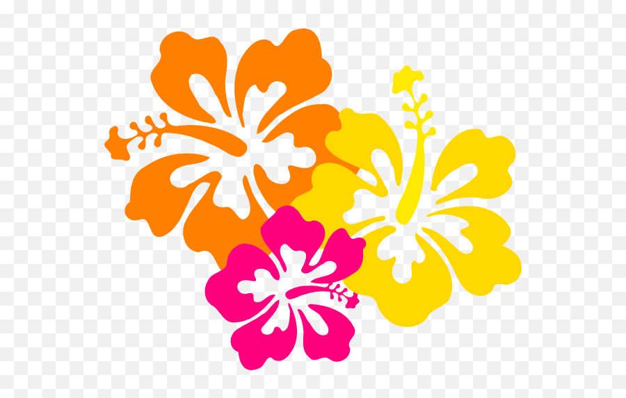 Yellow Hawaiian Flowers Clip Art Emoji,Flower Emoticons Group