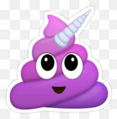 Download - Free Poop Emoji With No Background,Unicorn Emoji Sticker