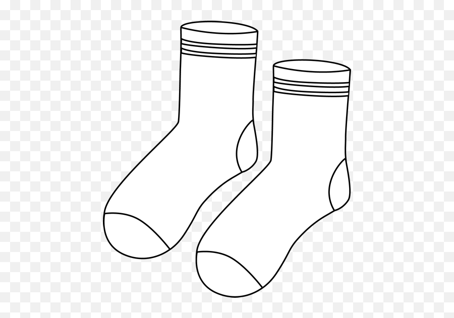 Pair Of Black And White Socks Black And White Socks Sock - Socks Picture Black And White Emoji,Emoji Socks For Girls