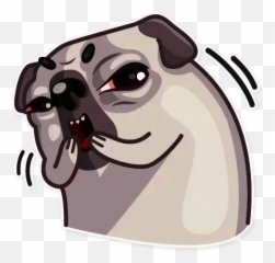 Doug The Angry Pug Emoji Sticker För - Ugly,Oscars Emoji
