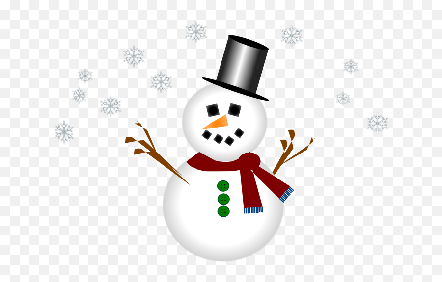 Cute Snowman Graphics And Animations Clipart - Clipartix Snowman With Snowflakes Png Emoji,Snowflake And Snowman Emoji