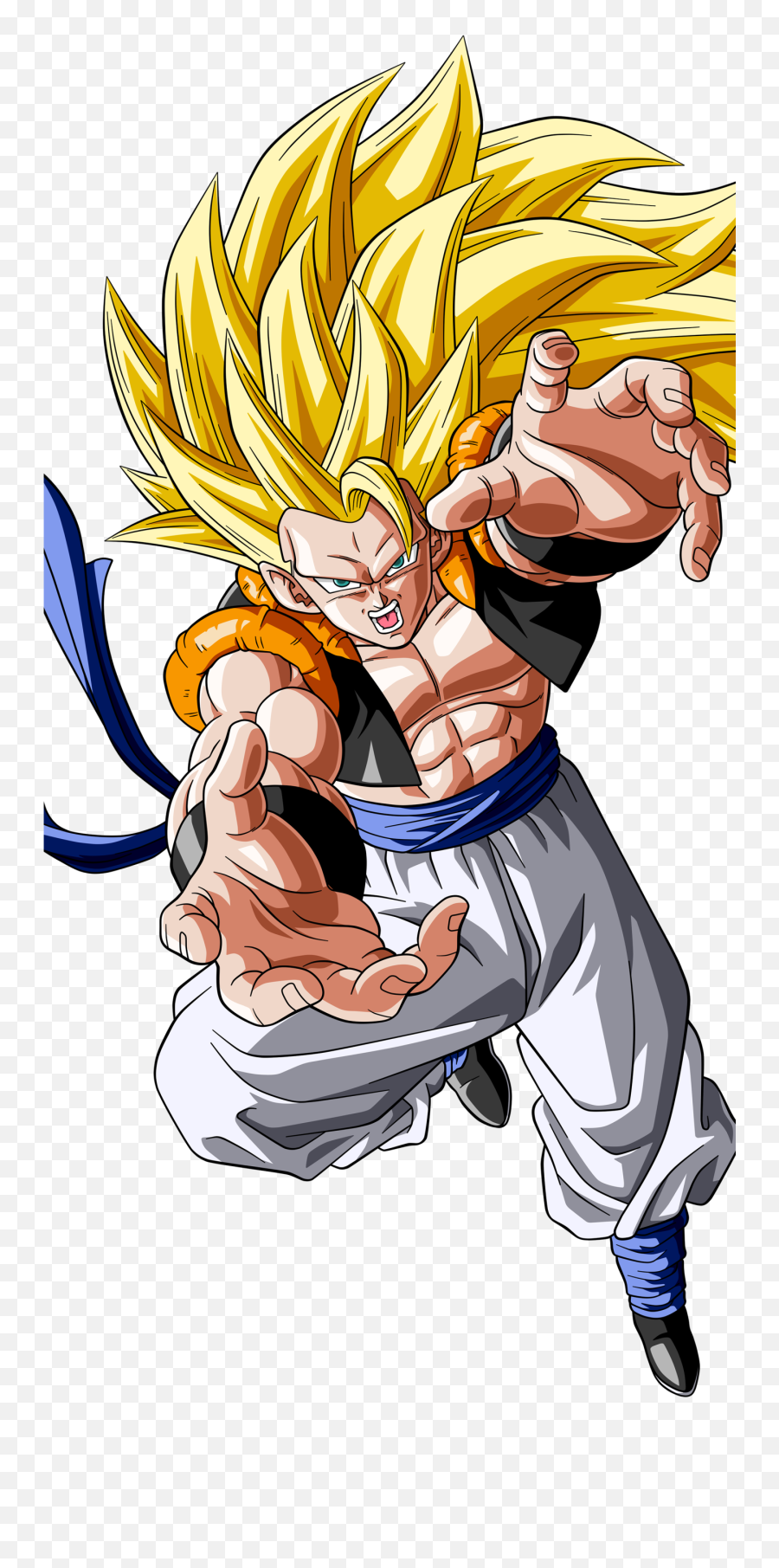 Gogeta Transparent Dragon Ball Z Character - Super Saiyan Gogeta Super Saiyan 3 Png Emoji,Dragon Ball Touches My Emotions