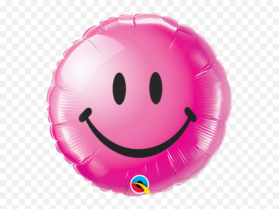 18 Smile Face Wild Berry Foil - Pink Smiley Face Balloon Emoji,Confetti Emoticon