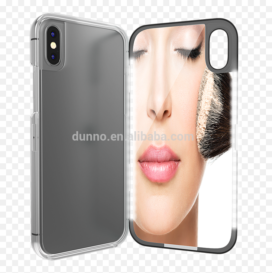 Selfie Light Makeup Mirror With Lights - Phone Case With Mirror For Selfies Emoji,Pocket Mirror Emoji