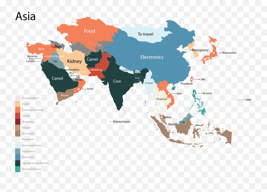 The Most Googled Products In Every Country In One Crazy Map - World According To Filipinos Emoji,Africa Continent Map Emoji