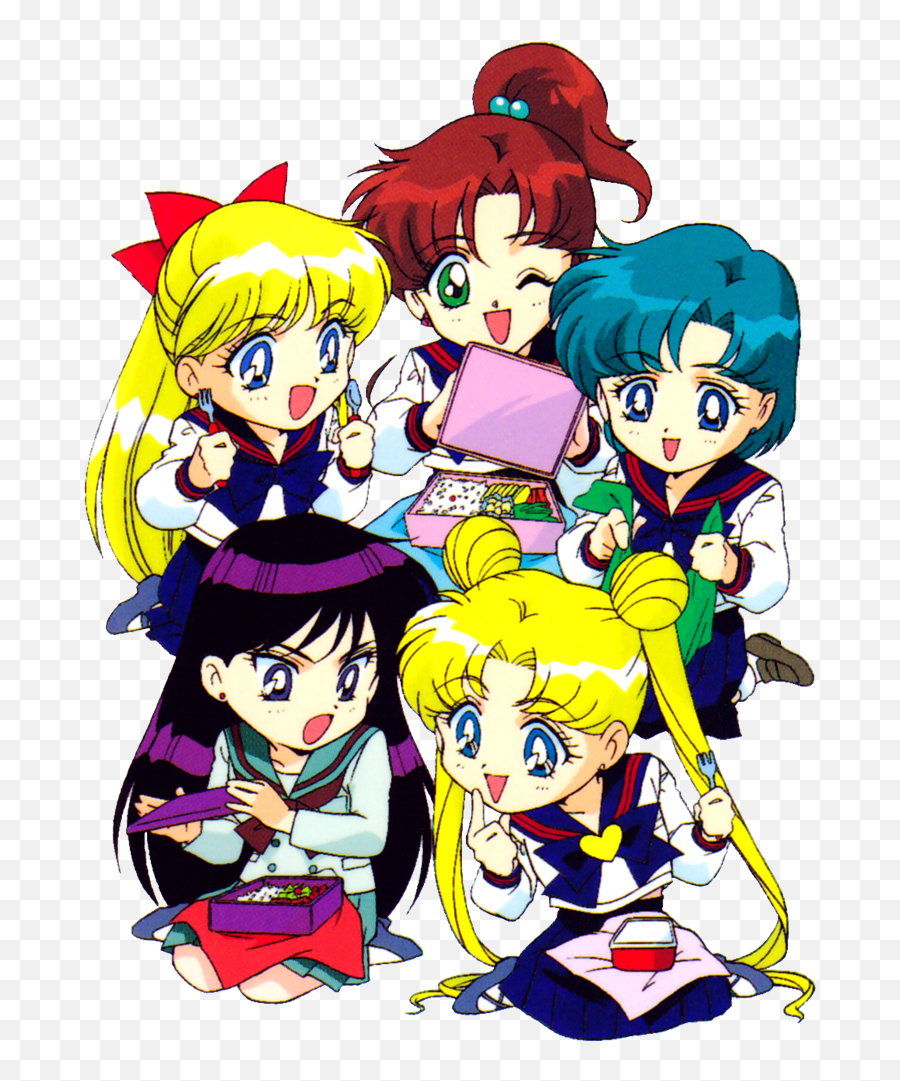 Download Serena Tsukino Ami Mizuno - Fondo Sailor Moon Png Emoji,Rei Emojis Png