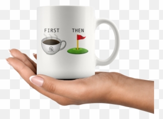 First Coffee Then Golf Emoji Mug - Mothers Day Korean Gifts,Golf Emoji