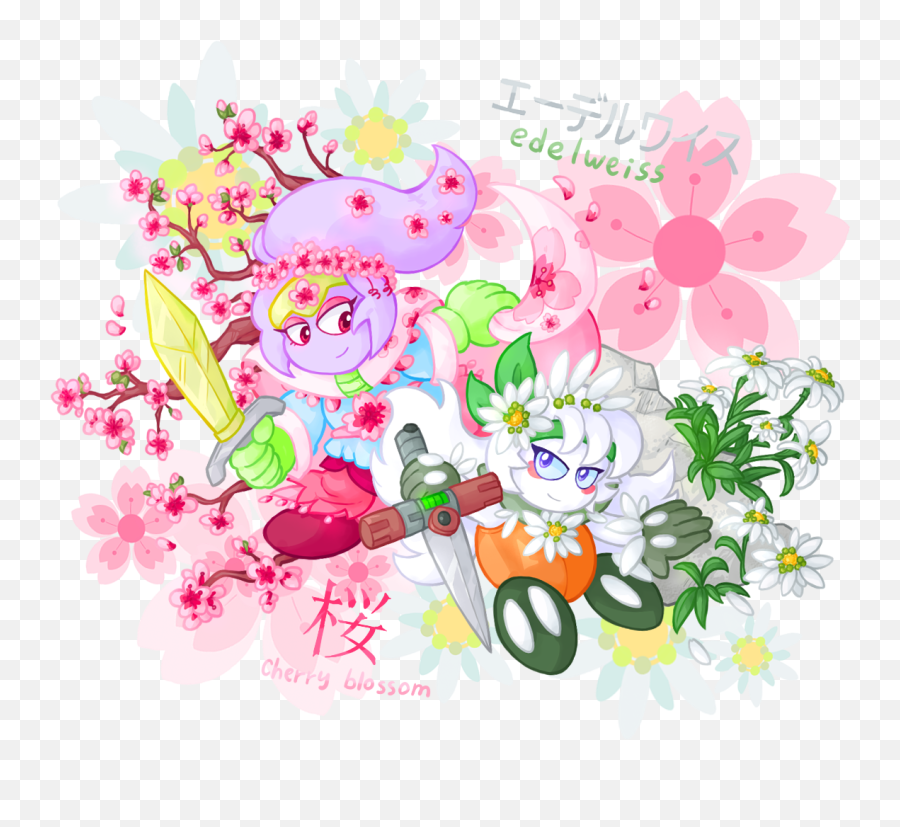 Katyahina - Floral Emoji,Right Kirby Emoji