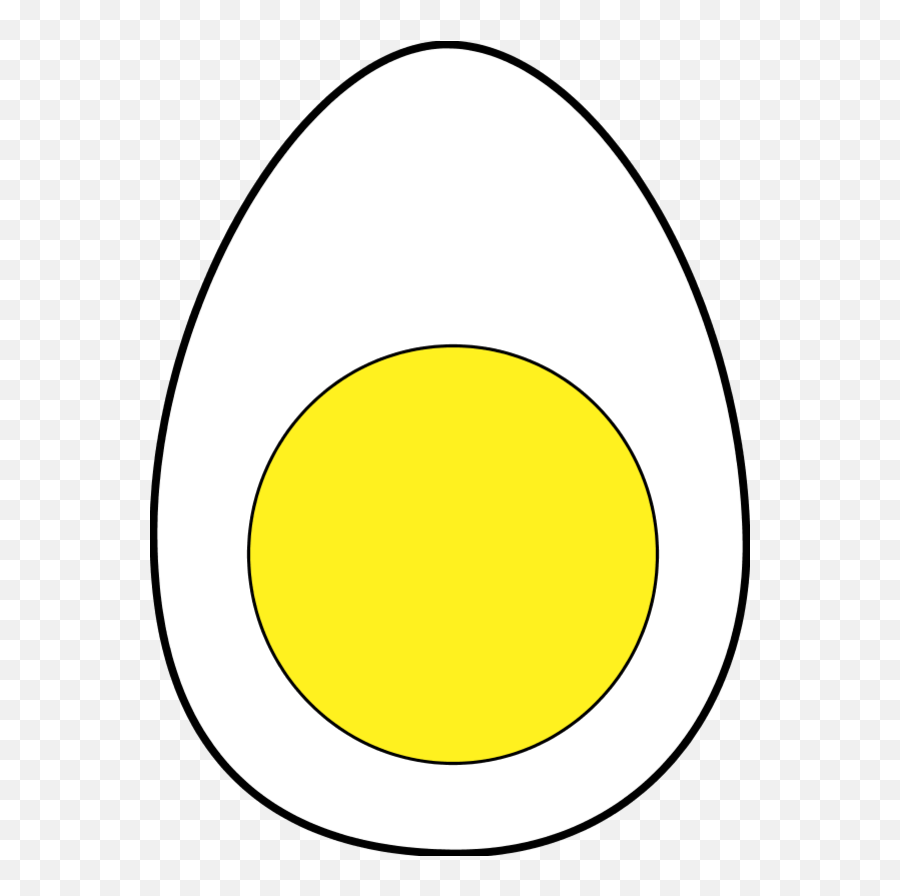 Hard Boiled Egg Drawing - Egg Drawing Png Emoji,Broken Egg Yolk Japanese Emoticon