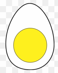 Hard Boiled Egg Drawing - Egg Drawing Png Emoji,Broken Egg Yolk Japanese Emoticon