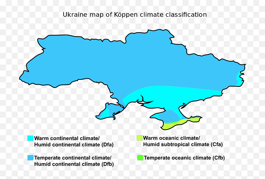 Ukraine Map Of Köppen Climate - Ukraine Climate Map Emoji,Map Emotion Caribbean
