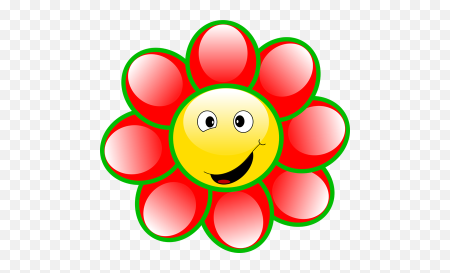 Smiley Flower Face Goofy Smile - Fiore Clip Art Emoji,Goofy Emoji