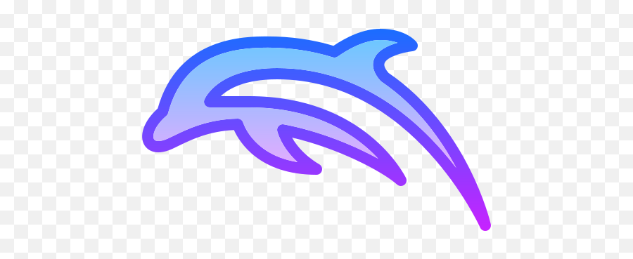 Dolphin Emulator Icon In Gradient Line - Common Bottlenose Dolphin Emoji,Dolphin Emoji Vector