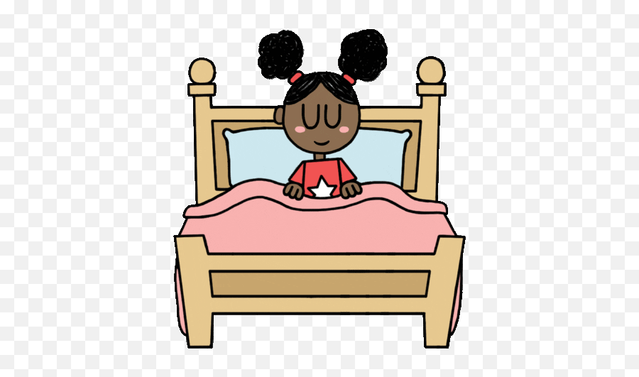Past Simple - Girl Waking Up Animated Gif Emoji,Wake Up Animated Emoticon