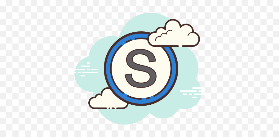 Schoology Icon In Cloud Style - Ibis Paint X Icon Aesthetic Blue Emoji,Schoology Use Emojis