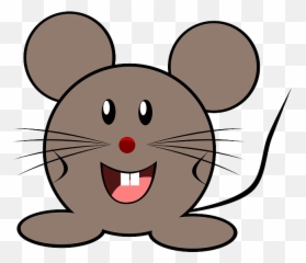 Grey Cute Brown Mouse Mouse Animal - Smiling Mouse Emoji,Emotions Mouse Heads