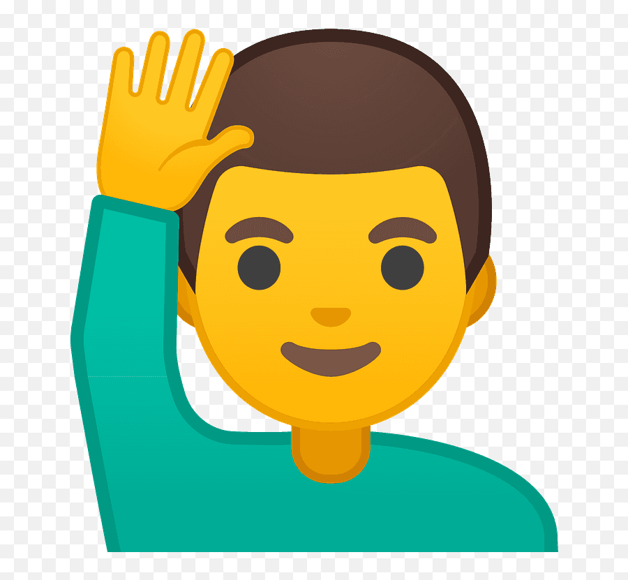 Man Raising Hand Emoji Clipart Free Download Transparent,Hand Gestures Emoticons Download